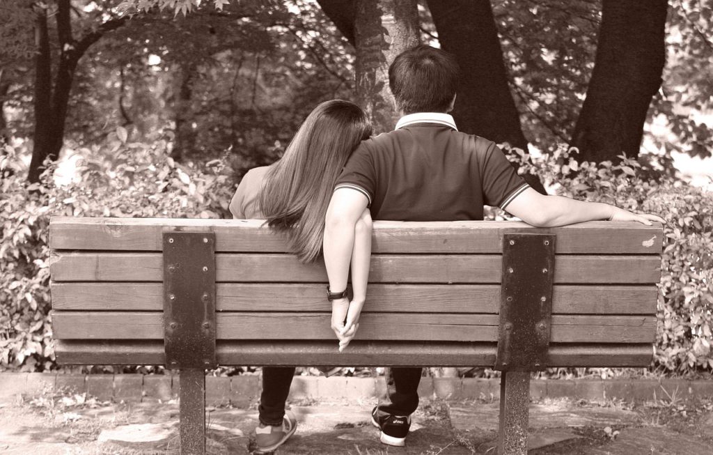 lover, bench, wood bench, park, roost, chair, man, break, love